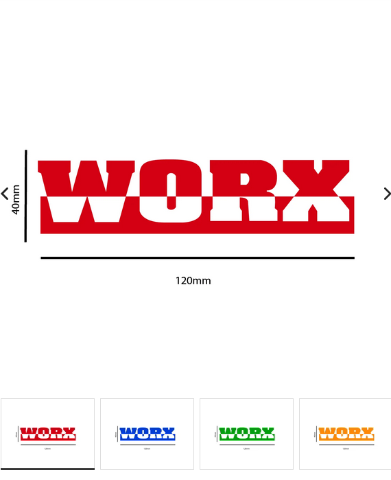 Colored WORX Racing Sponson Stickers